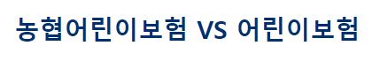 농협 가성비좋은 농협어린이보험 추천합니다